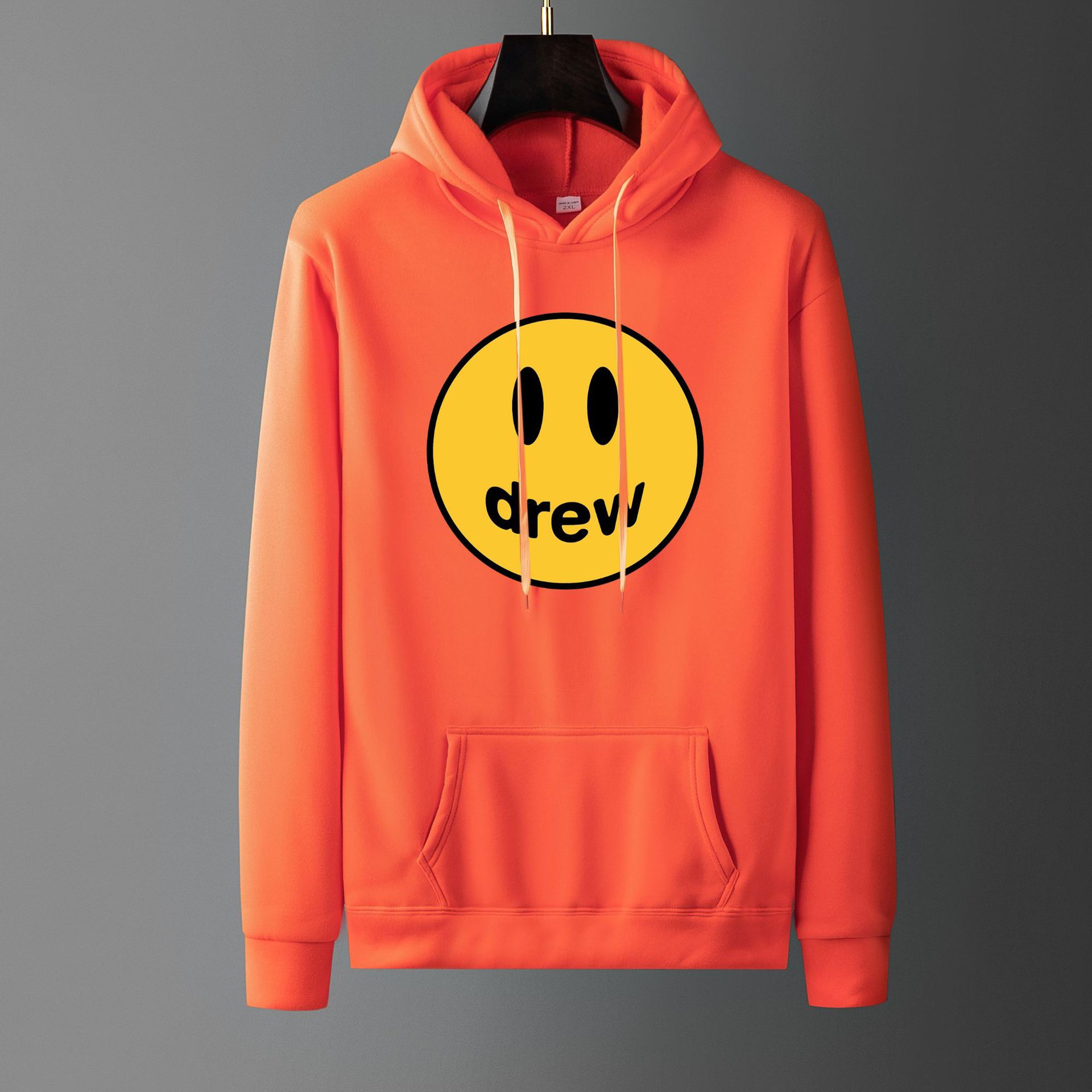 Hip hop Hooded Sweater men's sports long sleeve trendy drew house smiling face print loose  Hoodie