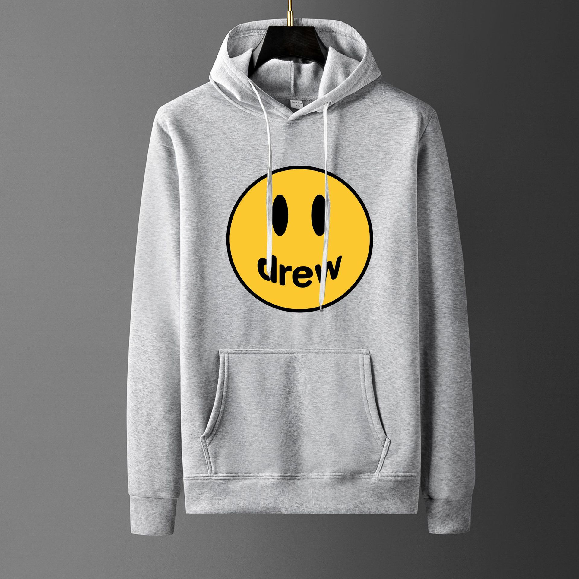 Hip hop Hooded Sweater men's sports long sleeve trendy drew house smiling face print loose  Hoodie