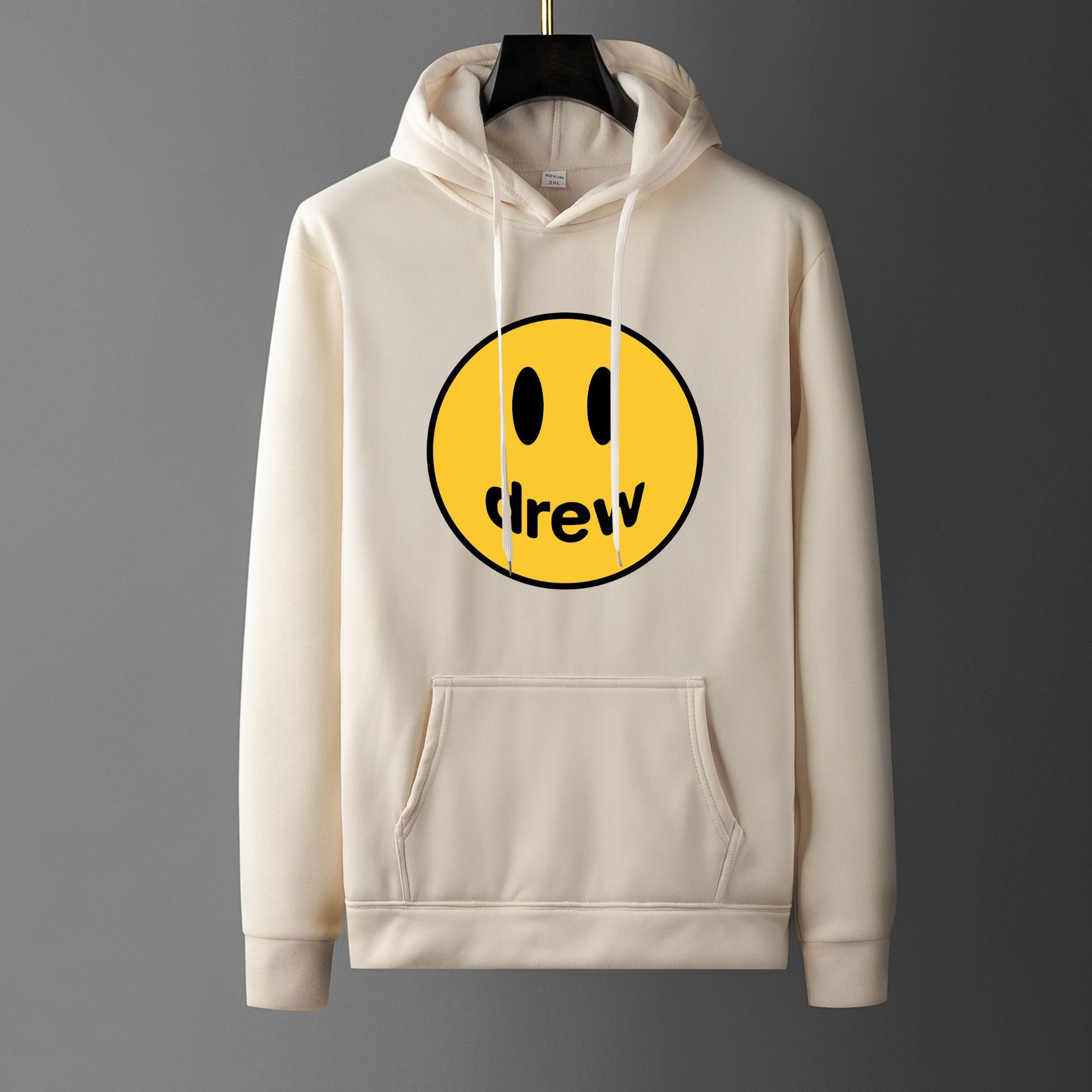 Hip hop Hooded Sweater men's sports long sleeve trendy drew house smiling face print loose  Hoodie