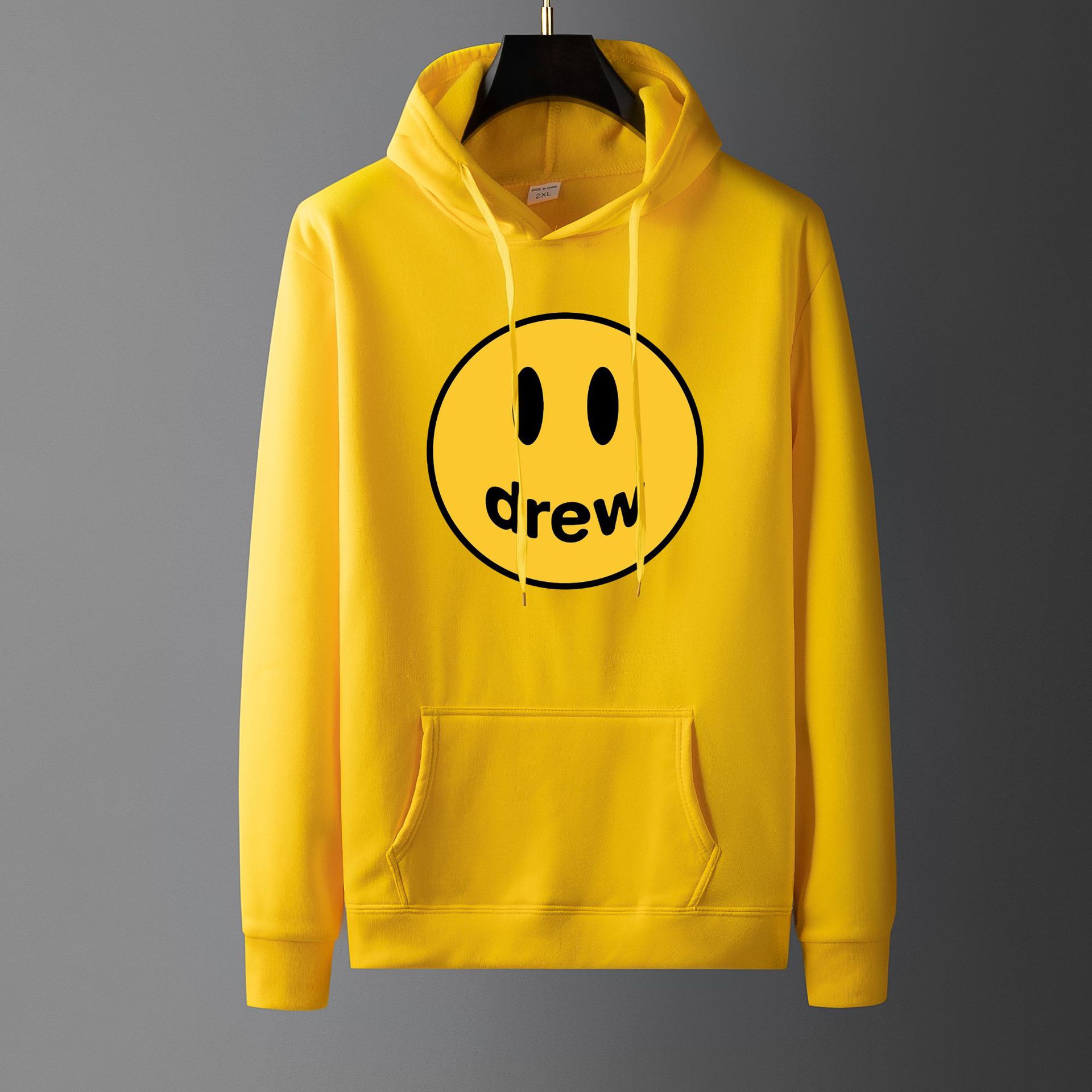 Hip hop Hooded Sweater men's sports long sleeve trendy drew house smiling face print loose  Hoodie