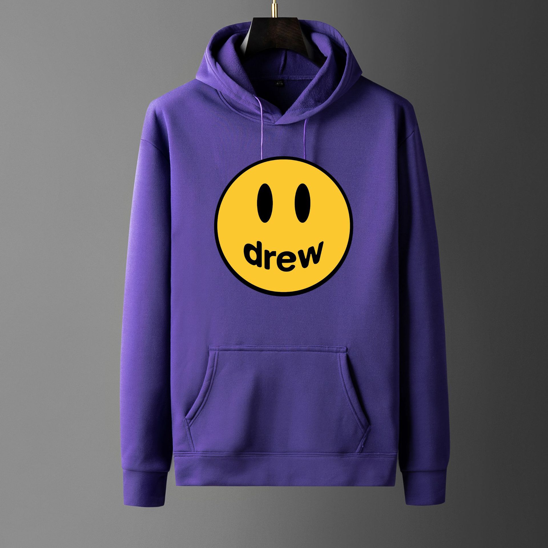 Hip hop Hooded Sweater men's sports long sleeve trendy drew house smiling face print loose  Hoodie