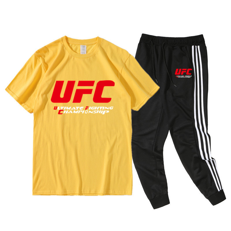 UFC Europe and America fighting competition cotton men's T-shirt leisure fitness men's short sleeve