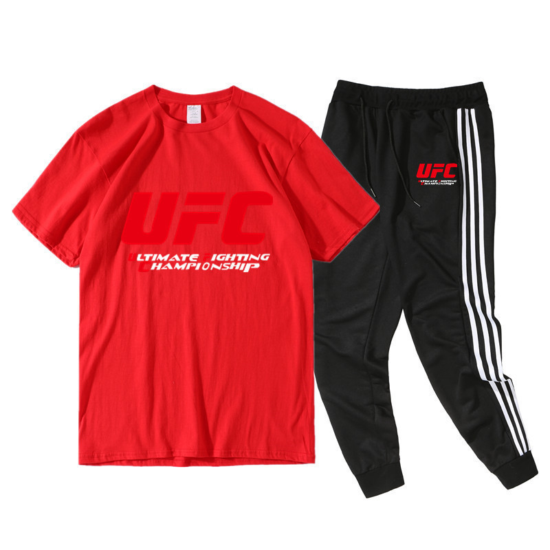 UFC Europe and America fighting competition cotton men's T-shirt leisure fitness men's short sleeve