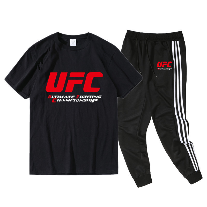 UFC Europe and America fighting competition cotton men's T-shirt leisure fitness men's short sleeve