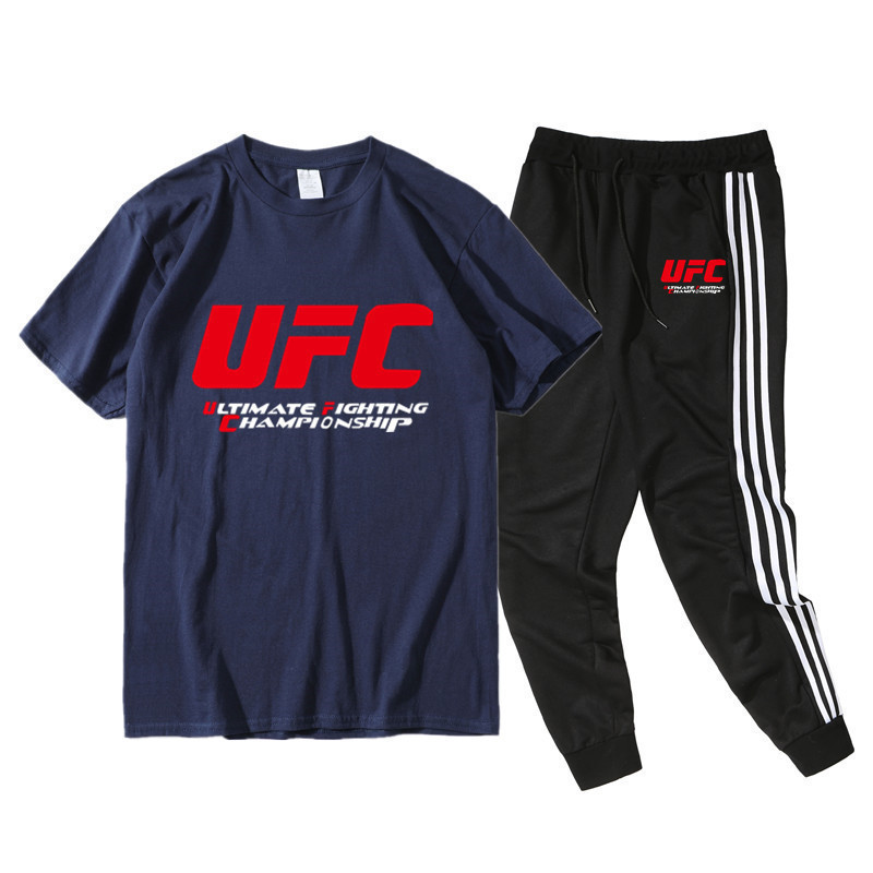 UFC Europe and America fighting competition cotton men's T-shirt leisure fitness men's short sleeve