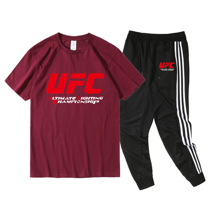 UFC Europe and America fighting competition cotton men's T-shirt leisure fitness men's short sleeve