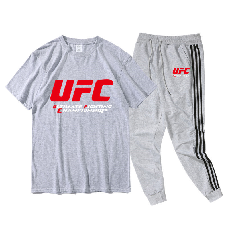 UFC Europe and America fighting competition cotton men's T-shirt leisure fitness men's short sleeve