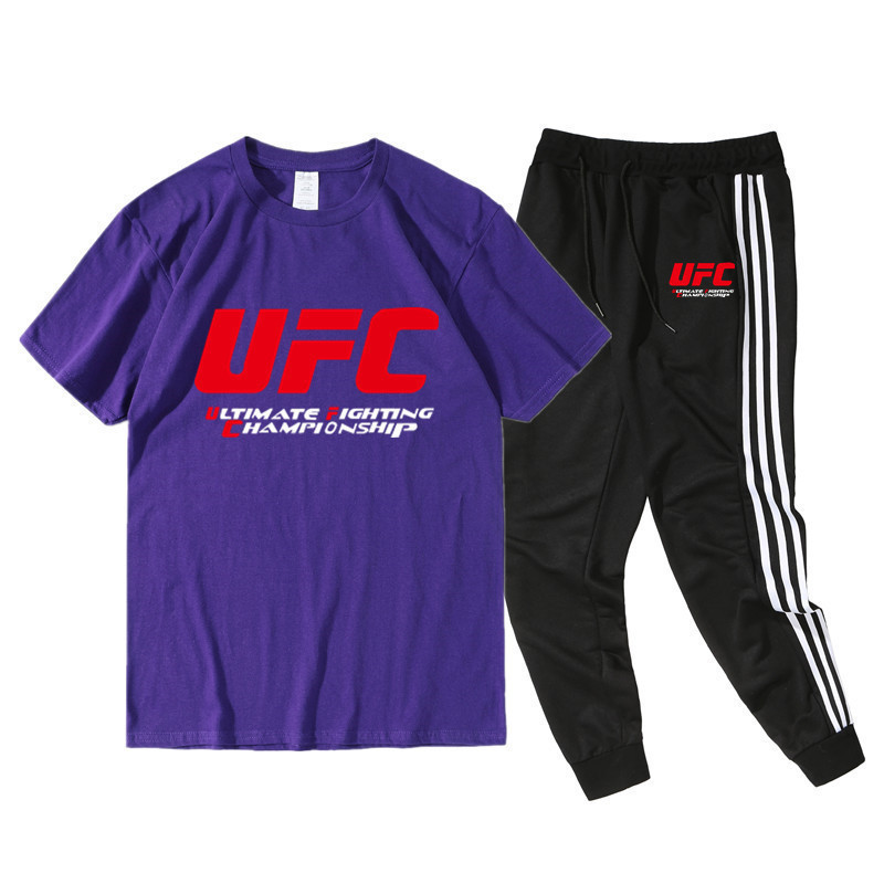 UFC Europe and America fighting competition cotton men's T-shirt leisure fitness men's short sleeve