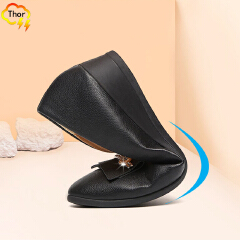 Thor Ladies’ office single soft shoes women‘s artificial PU leather shoes wedge shoes slope heel shoes work shoes Court Shoes girls work shoes black shoes