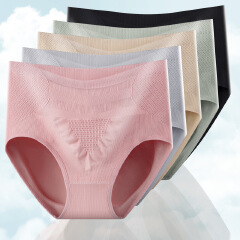 Thor 5PC colors random Woman's panties High waist shaping antibacterial panties  ladies tummy tuck buttock lifting seamless underwear girls briefs lingerie