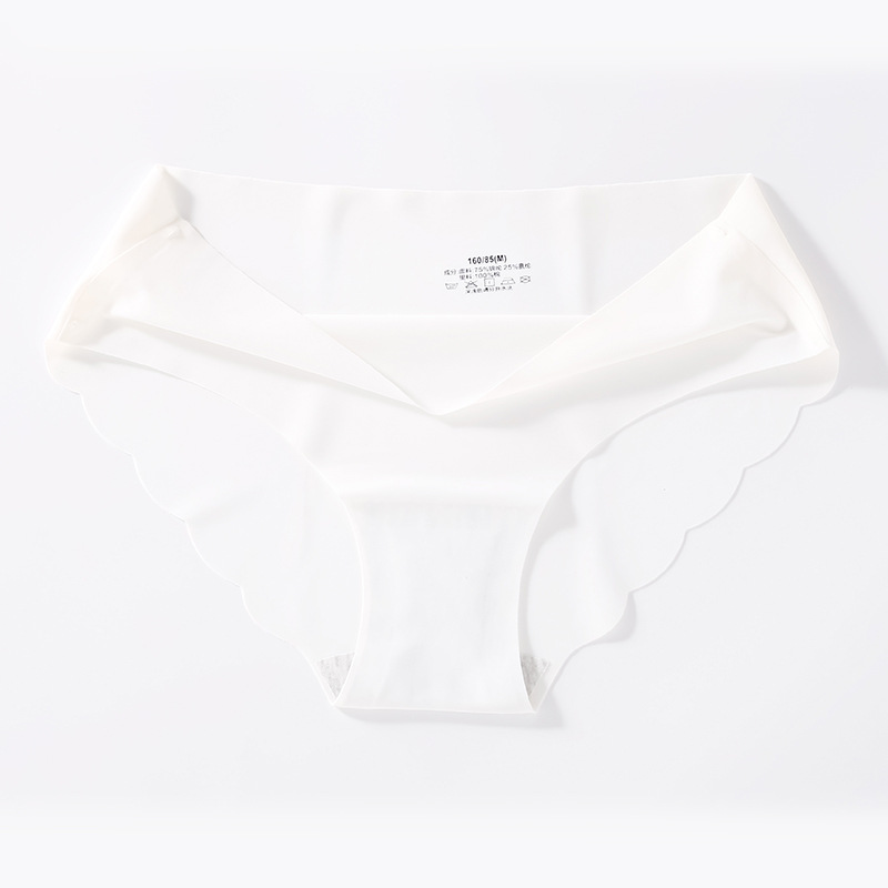 8PC colors random women's seamless ice silk panties soft thin light briefs ladies cotton crotch lingerie  comfy invisible briefs girls quick drying underwear
