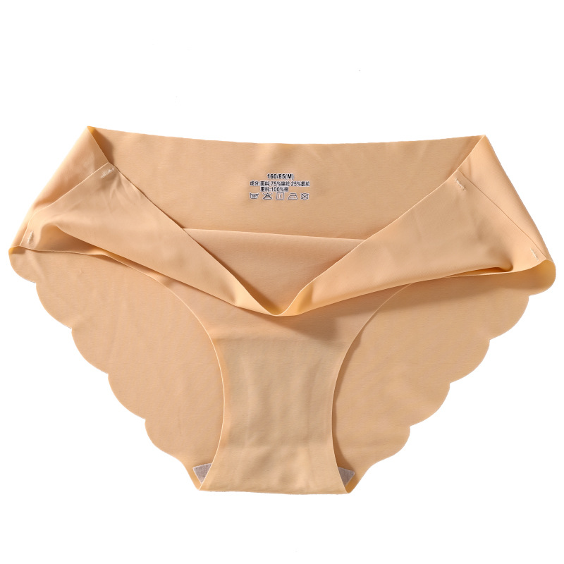 8PC colors random women's seamless ice silk panties soft thin light briefs ladies cotton crotch lingerie  comfy invisible briefs girls quick drying underwear