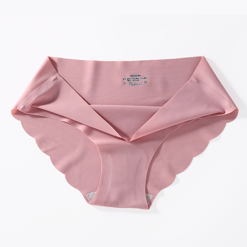 8PC colors random women's seamless ice silk panties soft thin light briefs ladies cotton crotch lingerie  comfy invisible briefs girls quick drying underwear