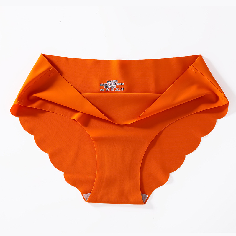 8PC colors random women's seamless ice silk panties soft thin light briefs ladies cotton crotch lingerie  comfy invisible briefs girls quick drying underwear