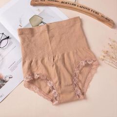 Thor 3 Pcs Women's underwear high-waist postpartum tummy tuck pants ladies hip Lift body sculpting pants Girls' lace panties Comfortable body briefs students Lingerie