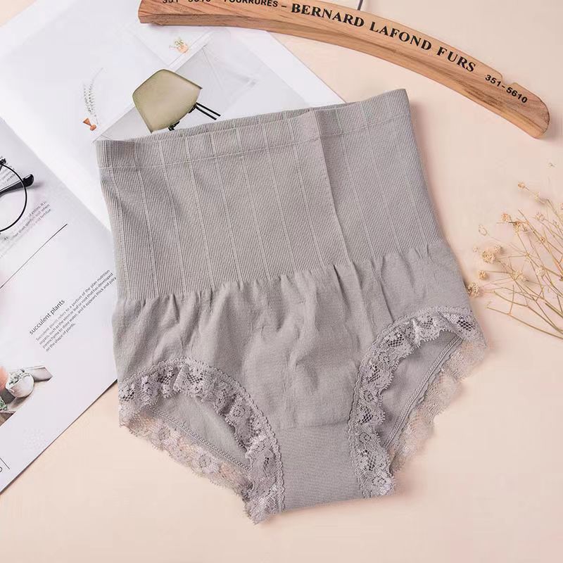 3 Pcs Women's underwear high-waist postpartum tummy tuck pants ladies hip Lift body sculpting pants Girls' lace panties Comfortable body briefs students Lingerie