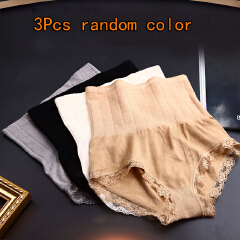 Thor 3 Pcs Women's underwear high-waist postpartum tummy tuck pants ladies hip Lift body sculpting pants Girls' lace panties Comfortable body briefs students Lingerie