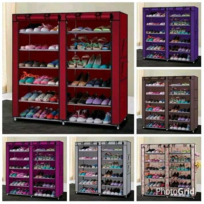 Fashion Two column portable shoe rack