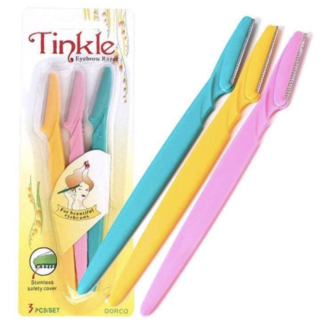 Tinkle Eyebrow Shaper Facial Hairs Razor 3pcs
