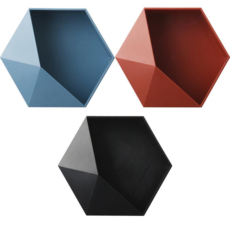 Hexagonal Wall Organizer Set of 3 Pieces, Adhesive Mount, Now Available As Pictured