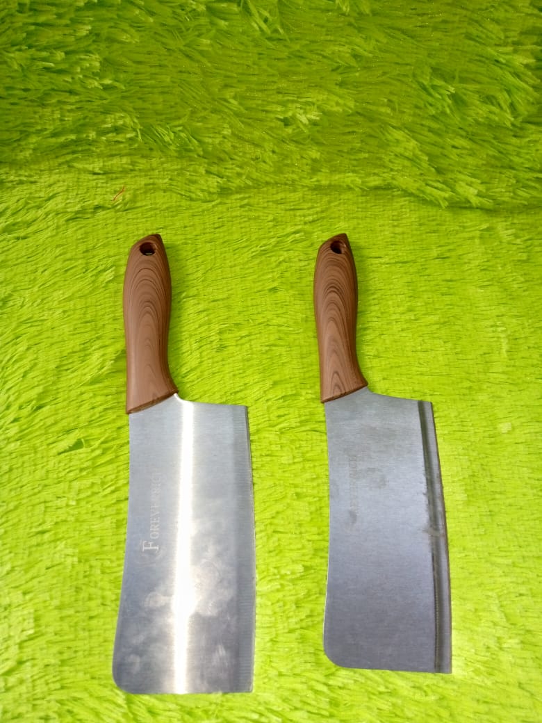 Heavy Stainless Steel Butcher Knife with Wooden Handle Now Available