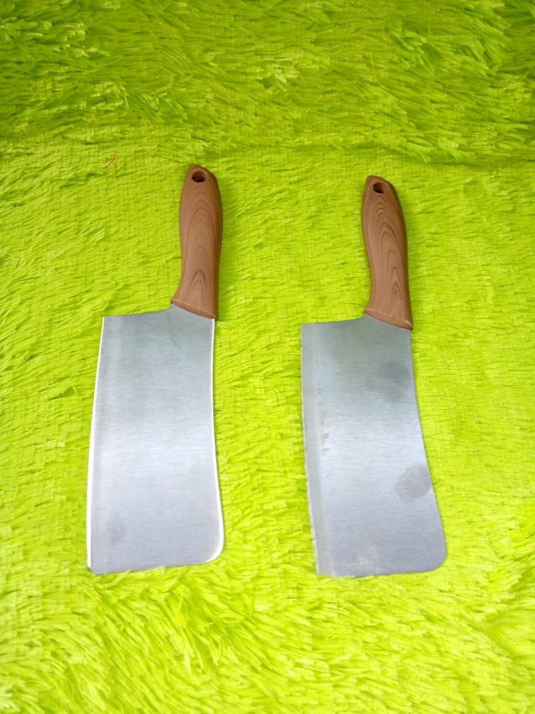 Heavy Stainless Steel Butcher Knife with Wooden Handle Now Available