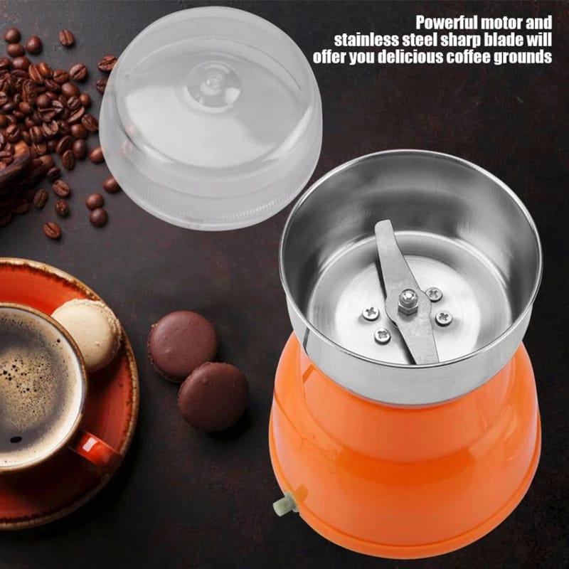 Electric coffee mill. Grinders spices,coffee,beans,nuts,dried fruits,ginger and Garlic