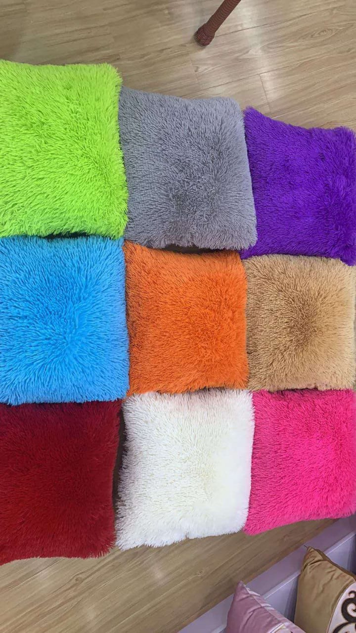 Set of 6pcs fluffy throw pillows cases