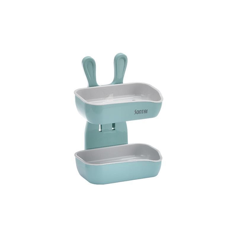 Adhesive heavy Plastic 2-1 soap holder