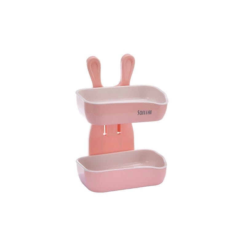 Adhesive heavy Plastic 2-1 soap holder