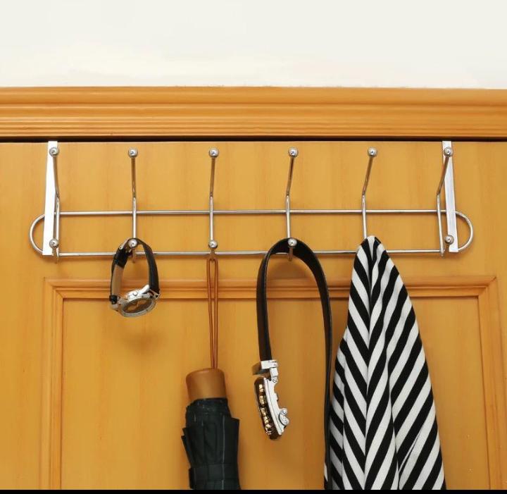 Heavy Over the door hanger silver