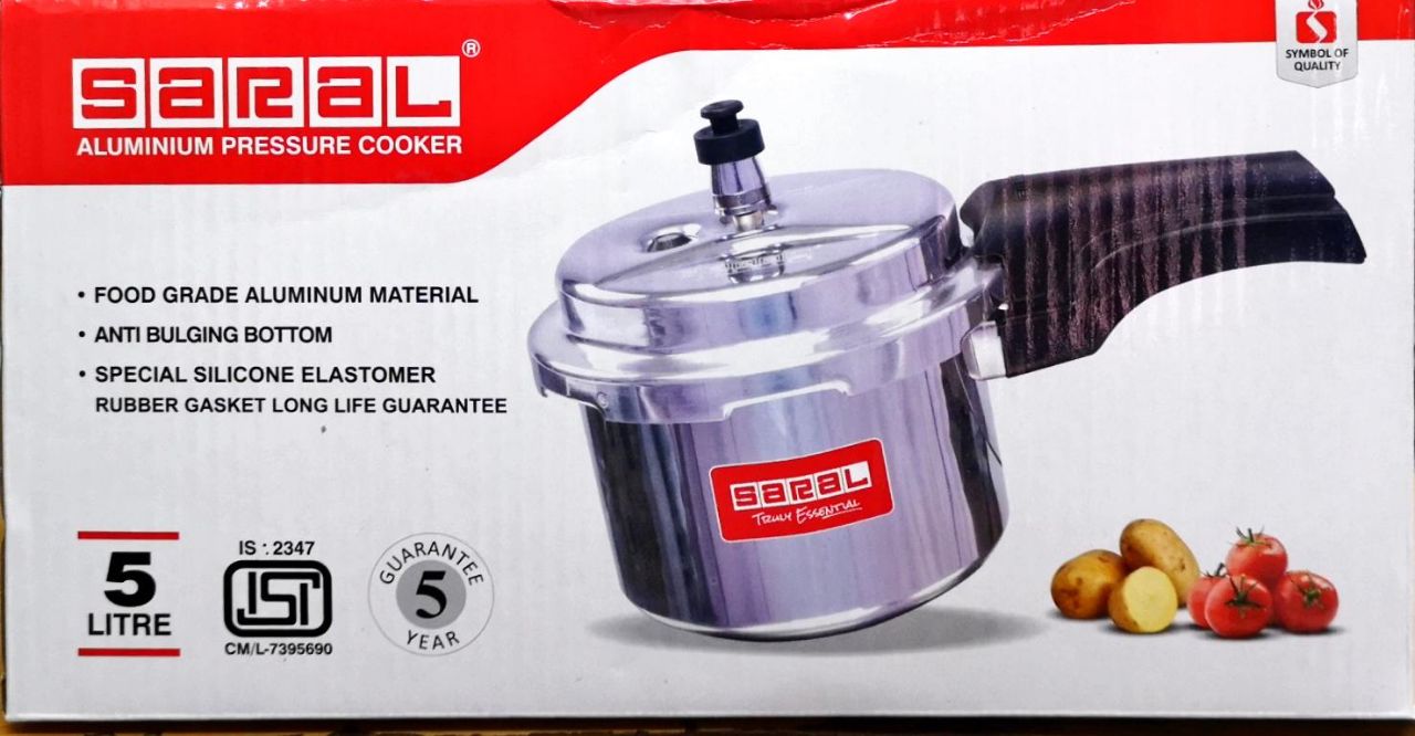High quality Aluminum Saral pressure cookers with handle.