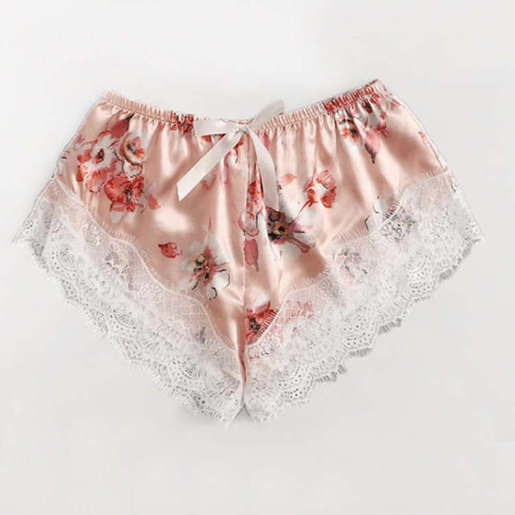 New Arrival Three-piece Set Nightwears  Pink Floral Robe Lace Top and Down Pajamas Sets Sexy Sleepwear Comfortable Nightgowns Lace Vest With Comfortable Shorts And Long-sleeved Robe Suit