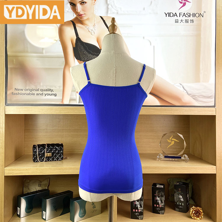 New Fashion Sleeveless Spaghetti Straps Lace-covered  Ribbed  Stretchy Tank Top Solid Color Cami Camisole Ladies Vest Daily Shirts