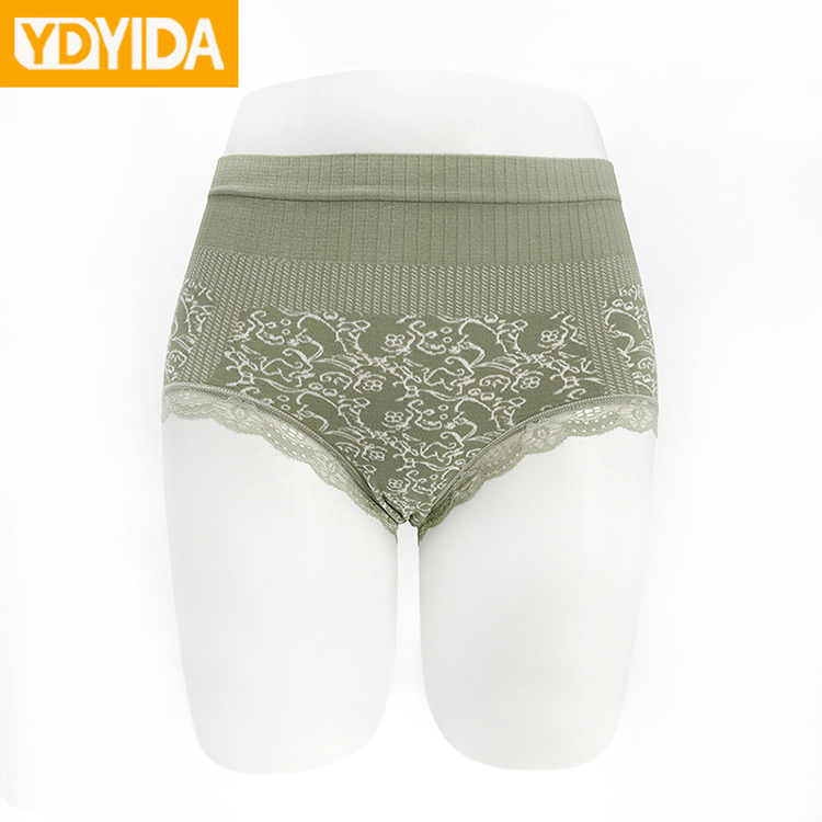 6Pcs New Arrival New Style Pattern Lace High Waist Abdomen Hip Raise High Elasticity Ladies Panties