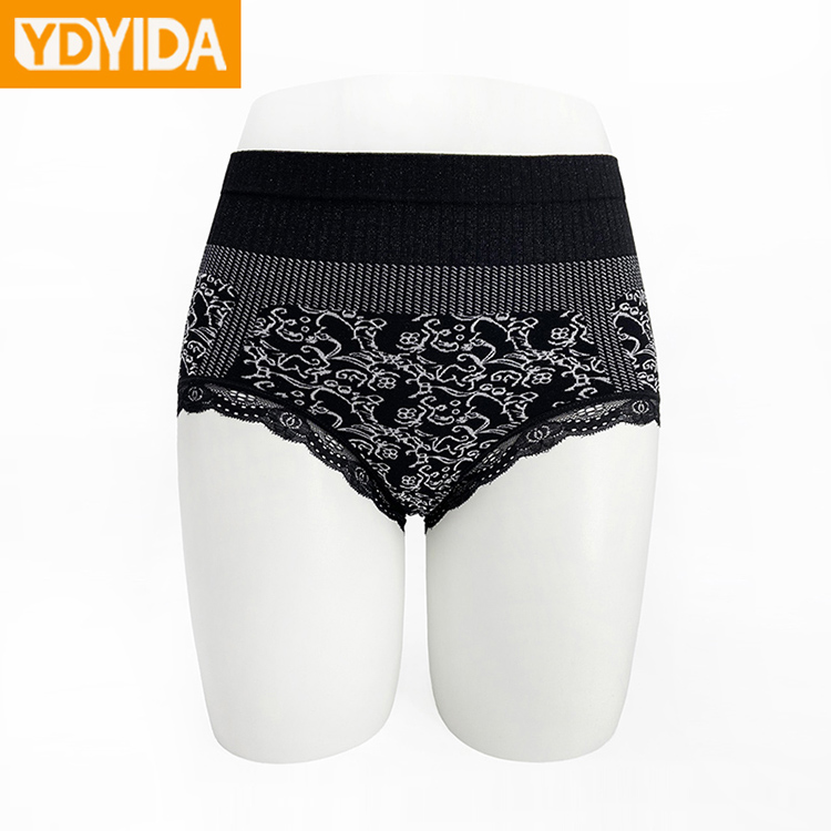 6Pcs New Arrival New Style Pattern Lace High Waist Abdomen Hip Raise High Elasticity Ladies Panties