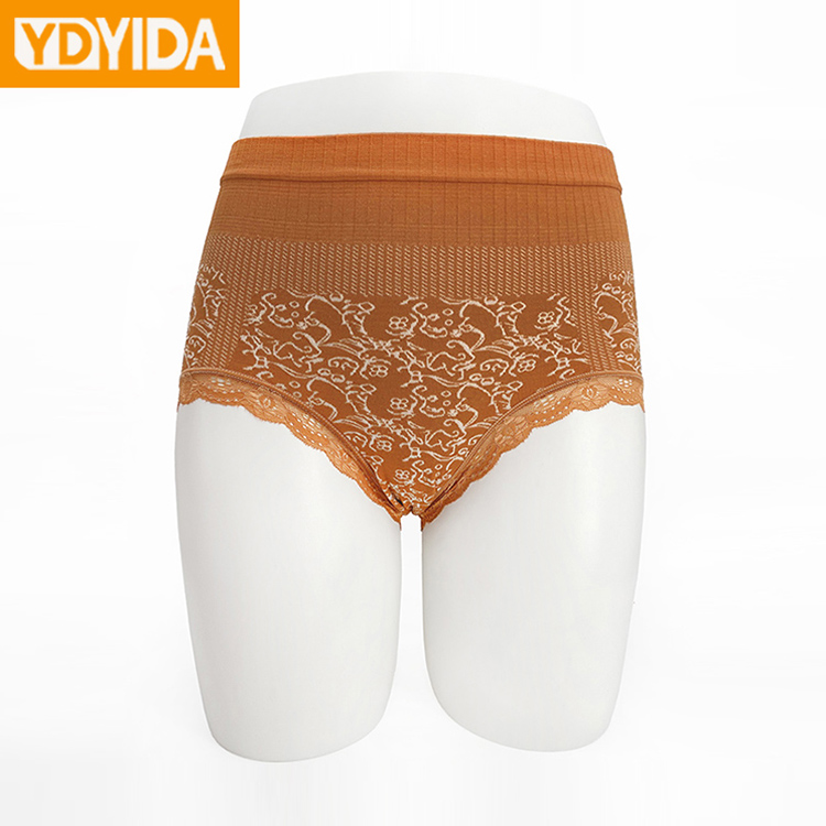 6Pcs New Arrival New Style Pattern Lace High Waist Abdomen Hip Raise High Elasticity Ladies Panties