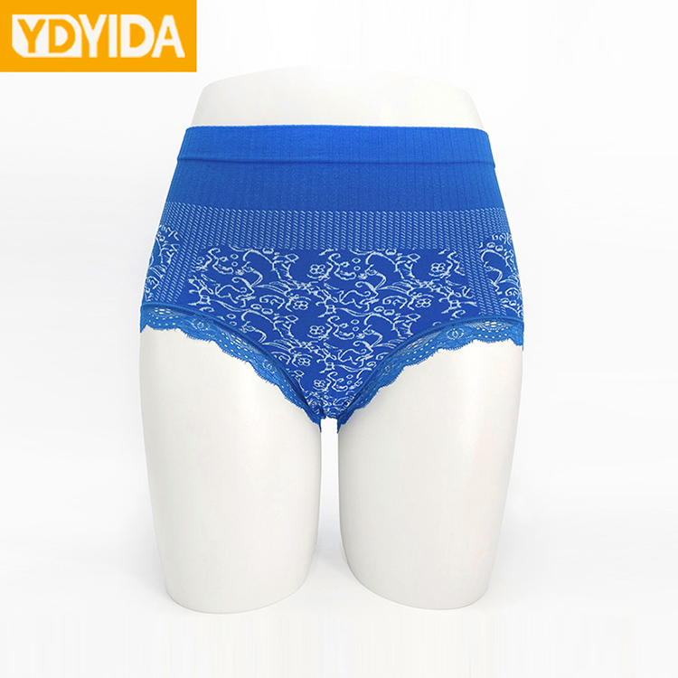 6Pcs New Arrival New Style Pattern Lace High Waist Abdomen Hip Raise High Elasticity Ladies Panties