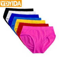 6Pcs New Arrival Student Panties Fashion Bikini Pants Women's Underwear Lingerie Comfortable Clothes High Elasticity Girls Briefs Mix Colors 6 colors Free Size(40kg-70kg)