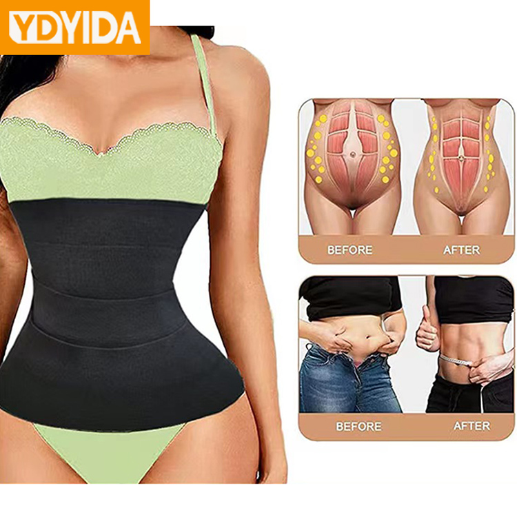 Women Waist Trainer Tummy Trimmer Shapewear Wrapping Belt Tight Slim Fit Sports Abdominal Corset Lengthened and Widened Waist Thin Belly Belt Body Shaper Bandage Postpartum Belly Wrap Recovery Belts