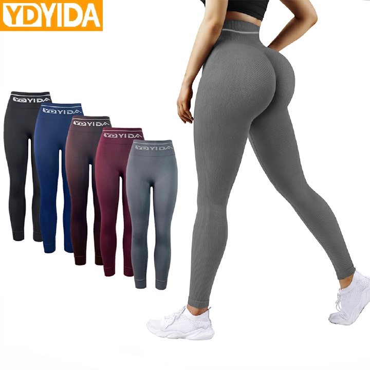 2Pcs New Style Women Sport Slimming Yoga Pants Mid-waist Fitness Body Shaper Trimmer Sport Leggings Gymwear Stretchy Pants Hip Lifting Compression Trousers