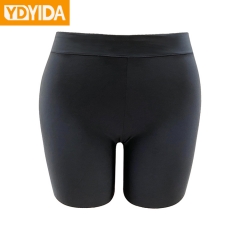 2Pcs Ice Silk Seamless Women'sTrainer Slimming Lingerie High Elasticity Comfortable And Breathable Body Shaper Shorts Quick Dry Large Size  Safety Pants Ladies Butt-lifting Seamles Black XL
