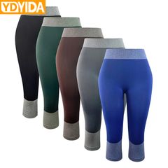 3Pcs New Arrival Ladies Running Fitness Sportwear High Elasticity Cropped ShortsTrainer Slimming Leggings Middle Waist Body Shaper Corse Trimmer Tights Outdoor Sport Leggings Breat Free Size(fits to 3