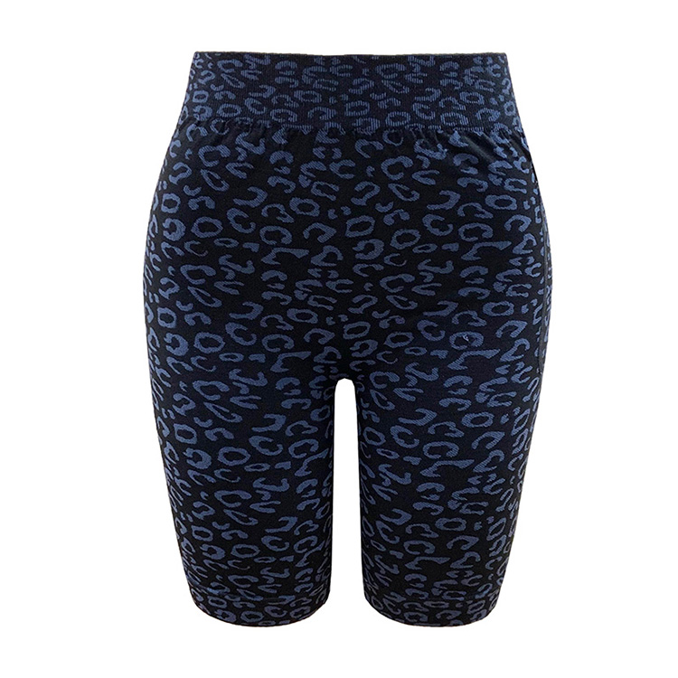 New Arrival Pocket Yoga Pants Lady Large Size Leopard Print Side Pocket Body Shaper Trainer Pants High Elasticity Seamless Knitted Hip Lift Abdominal Slimming Outdoor Sport Shorts