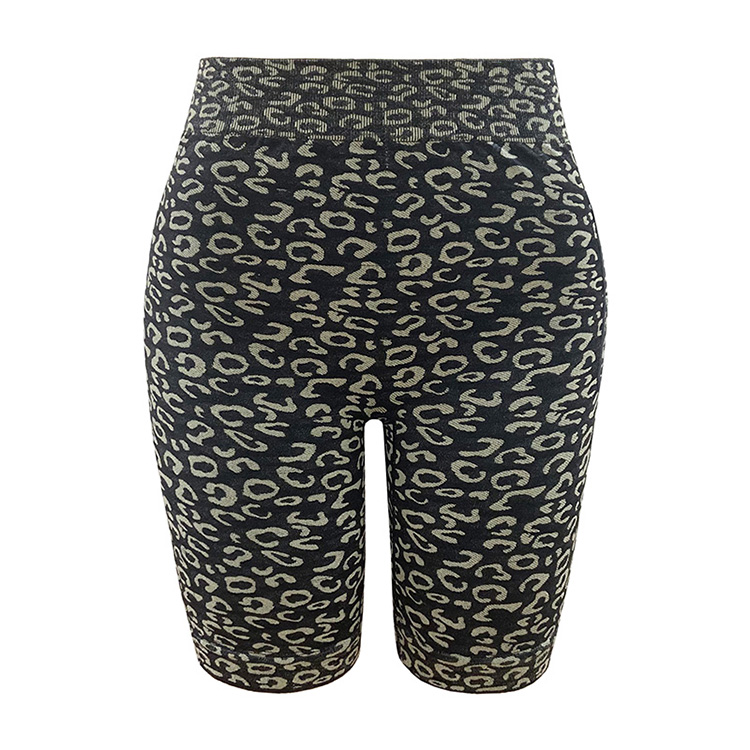 New Arrival Pocket Yoga Pants Lady Large Size Leopard Print Side Pocket Body Shaper Trainer Pants High Elasticity Seamless Knitted Hip Lift Abdominal Slimming Outdoor Sport Shorts
