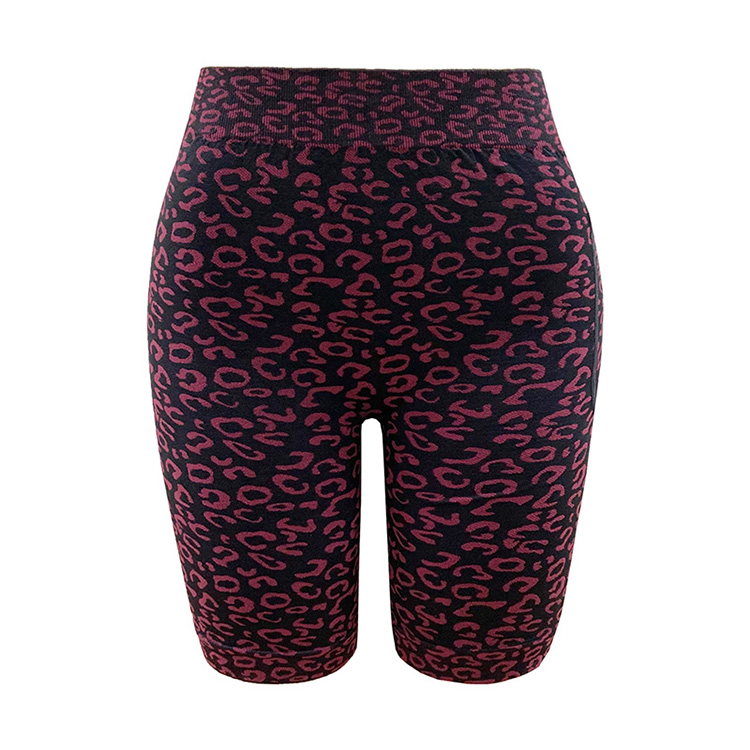 New Arrival Pocket Yoga Pants Lady Large Size Leopard Print Side Pocket Body Shaper Trainer Pants High Elasticity Seamless Knitted Hip Lift Abdominal Slimming Outdoor Sport Shorts