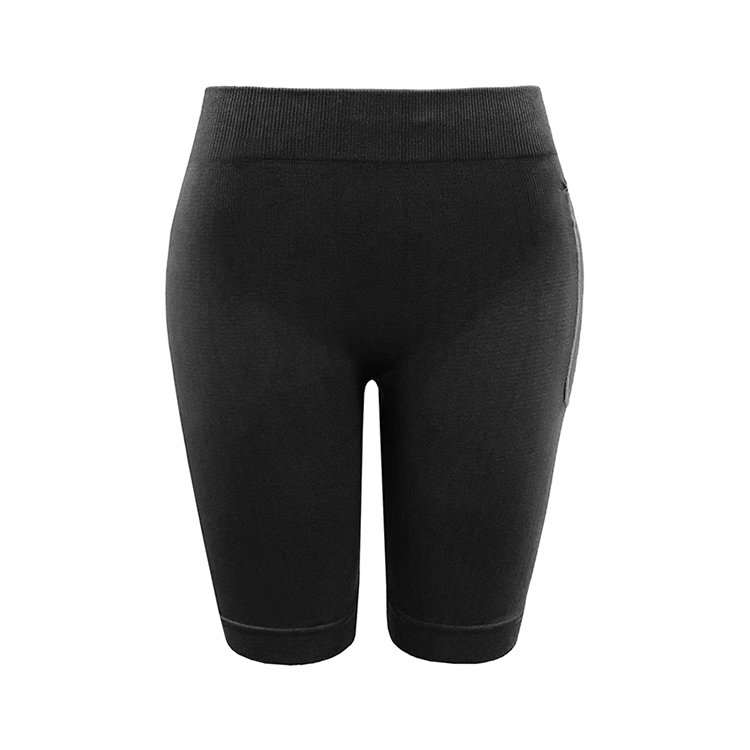 New Arrival Pocket Seamless Knitted Trainer Slimming Yoga Pants Ladies Large Size Pure Color High Waist High Elasticity Hip Lifting Abdominal Body Shaper Trimmer Pants Outdoor Sport Run Gym Shorts