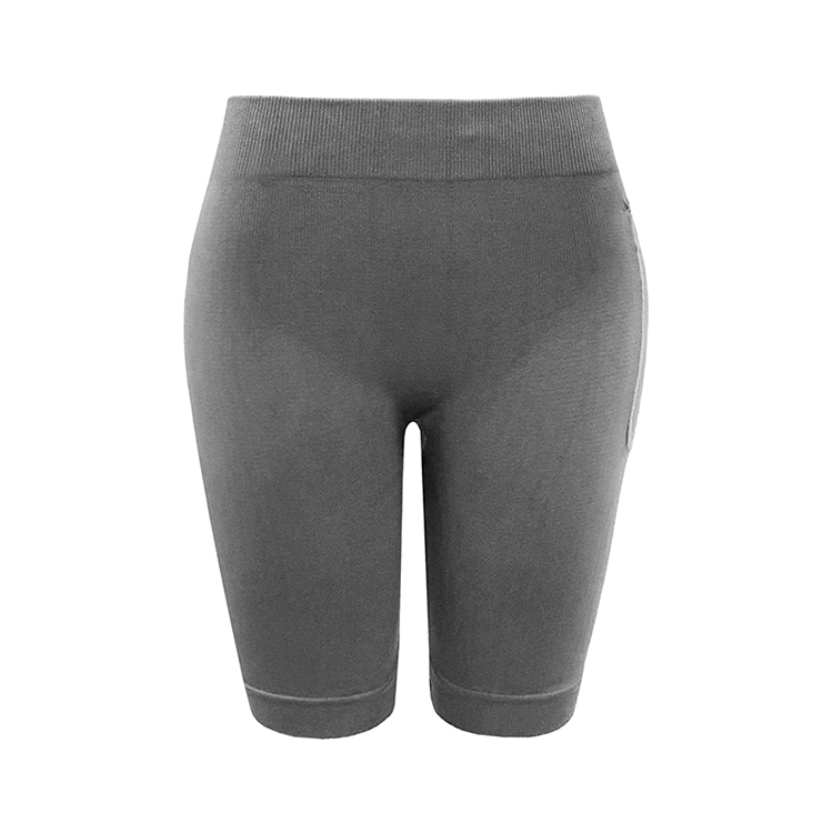 New Arrival Pocket Seamless Knitted Trainer Slimming Yoga Pants Ladies Large Size Pure Color High Waist High Elasticity Hip Lifting Abdominal Body Shaper Trimmer Pants Outdoor Sport Run Gym Shorts