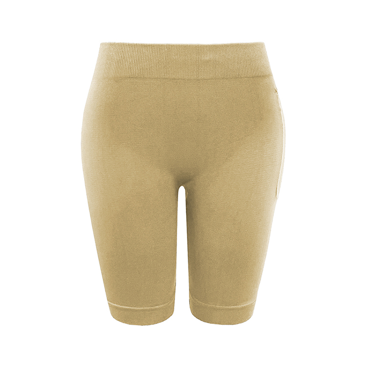 New Arrival Pocket Seamless Knitted Trainer Slimming Yoga Pants Ladies Large Size Pure Color High Waist High Elasticity Hip Lifting Abdominal Body Shaper Trimmer Pants Outdoor Sport Run Gym Shorts