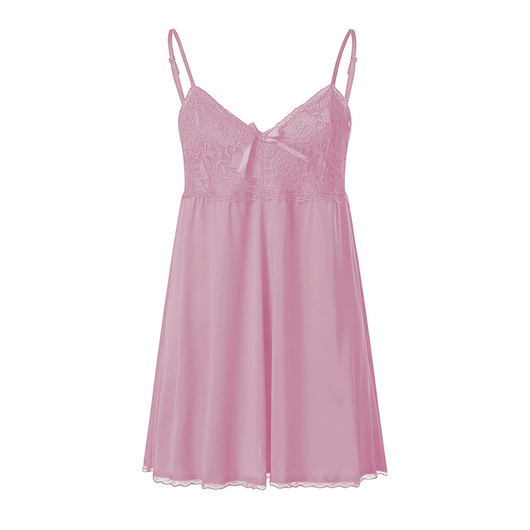 New Arrival Women Sexy Lace Sling Lingerie High Quality Ladies' Sexy Deep V Nightdress Large Size Fashion Sexy Beauty Back Perspective Pleasant Pajamas